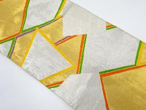 アンティーク　抽象模様織り出し袋帯（着用可）